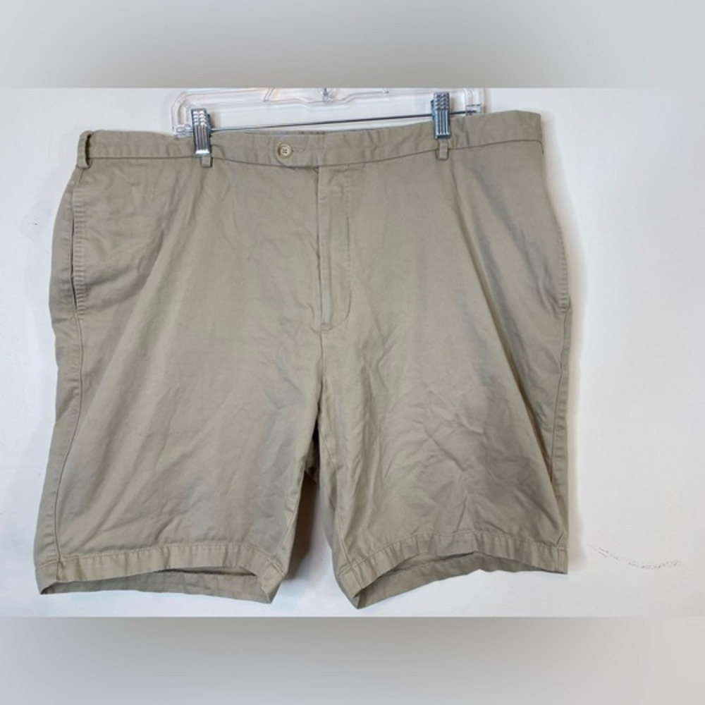 Peter Millar Shorts Mens 42 Pima Cotton‎ Khaki Chino Golf Relaxed Fit Casual.